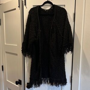 House of Harlow 1960 Black Fringe Duster